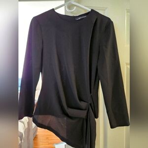 NWOT Zara, elegant long sleeve top. High/low in Length (Lower in